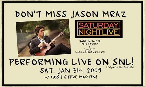  Jason is going to be on SNL!!