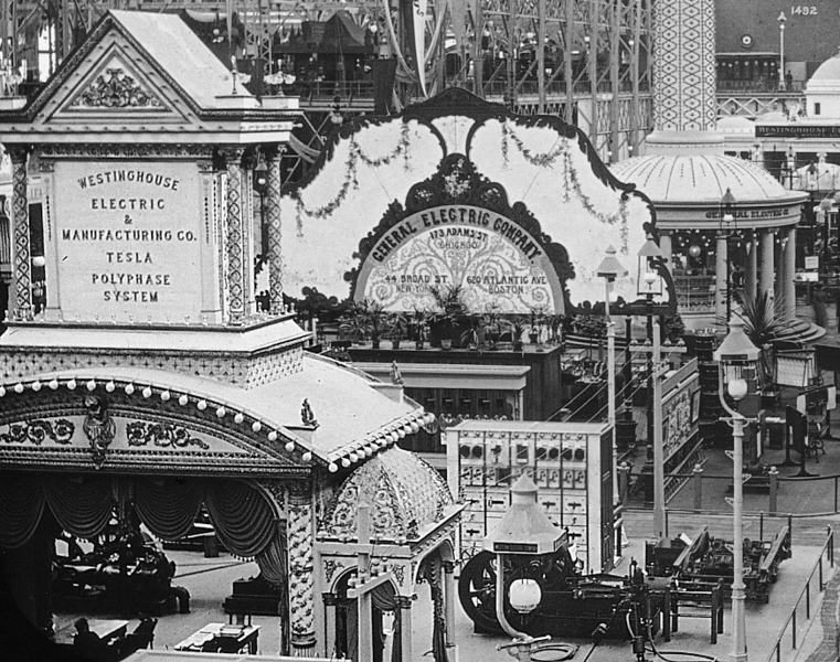  Outside of Tesla Exhibit 1893 World's Fair