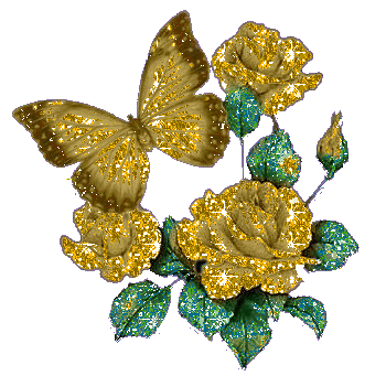  oro Rose and Butterfly,click on to see her sparkle