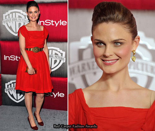 Emily Deschanel at the Golden Globes afterparty
