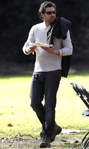Patrick Dempsey on location filming Grey's Anatomy - Feb 20th 2009 