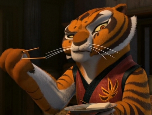  tigerin eating, LOL
