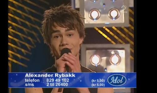 Alexander in Idol 2005