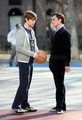 Ed and Chace on the set - gossip-girl photo