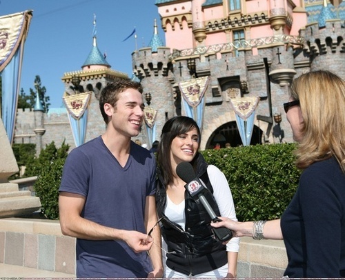  Jessica L. and Dustin getting interviewed at Disneyland
