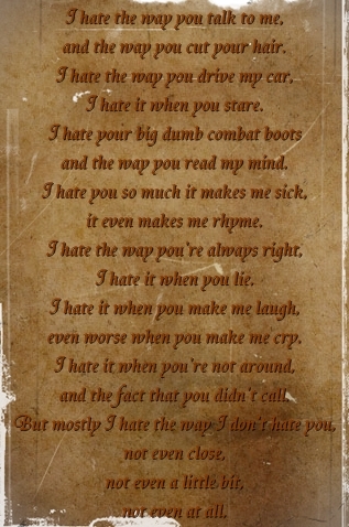  10 things I hate about bạn poem