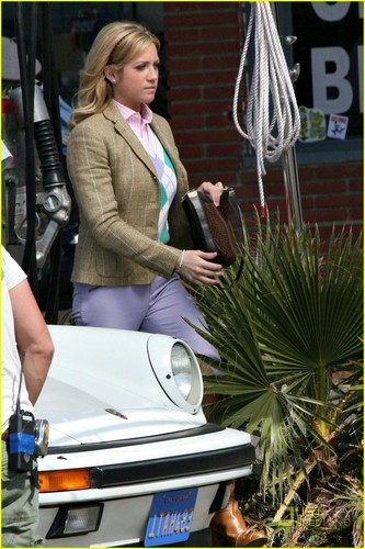  Brittany on the set of Gossip Girl spin-off
