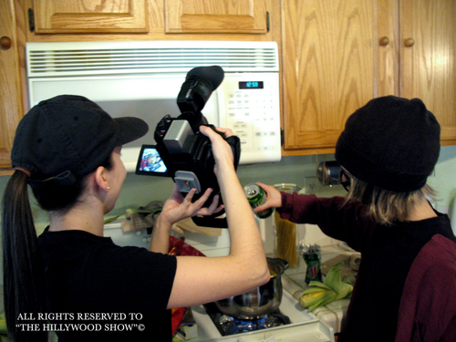 Mort Rainey's cooking show: filming
