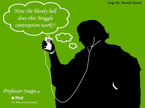  Snape and his iPod :)