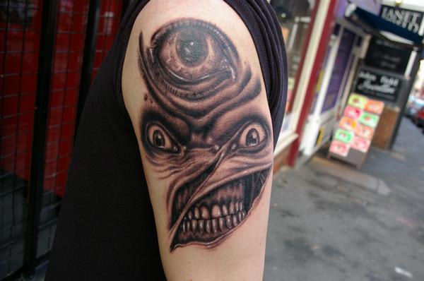 horror style tattoo - Tattoos 600x398
