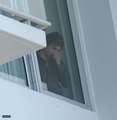 Ed photographed on hotel balcony - gossip-girl photo