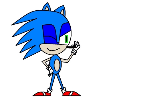  sonic on ms paint