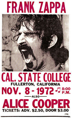  Frank Zappa コンサート poster