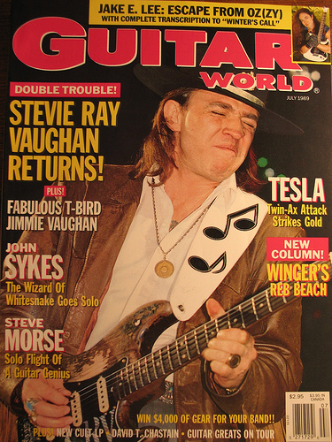 SRV - Guitar World cover