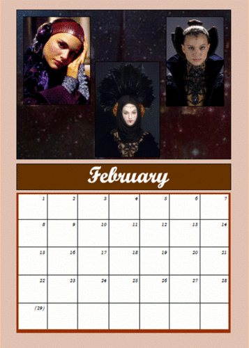  Padmé calendar: February
