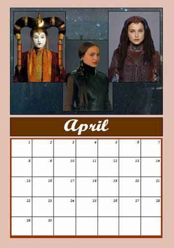 Padmé calendar: April