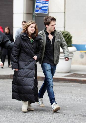 Leight and Seb on set of GG