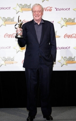 Michael Caine with ShoWest Lifetime Achievement Award 2009