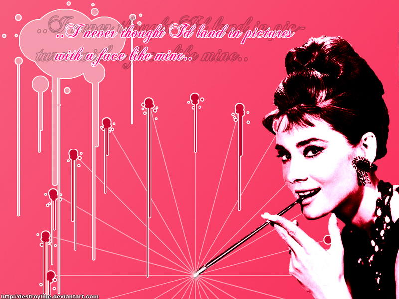 audrey hepburn wallpaper. Pink Audrey - Audrey Hepburn