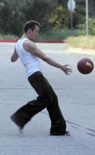 Jonathan playing basketball 
