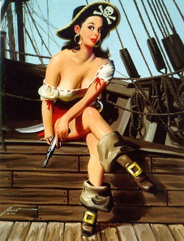 Pin up erotic pirate