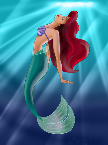  Walt disney fã Art - Princess Ariel