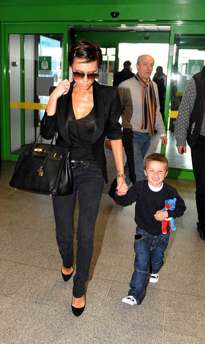  Victoria and the boys at Milan Airport