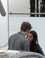 Kristen and Robert behind the scenes of New Moon - twilight-series photo