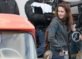 Kristen behind the scenes of New Moon - twilight-series photo