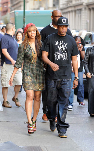  Beyoncé and chim giẻ cùi, jay Z in NYC