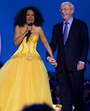 Michael Caine and Diana Ross