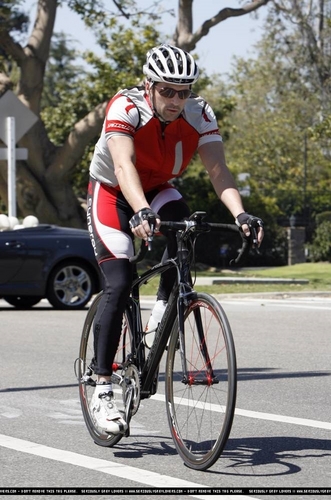 Patrick on his bike