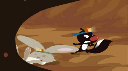 Skunk Owns Rabbit!