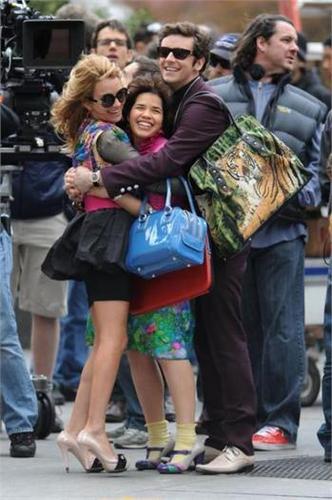  on set of ugly betty- 23 april/09