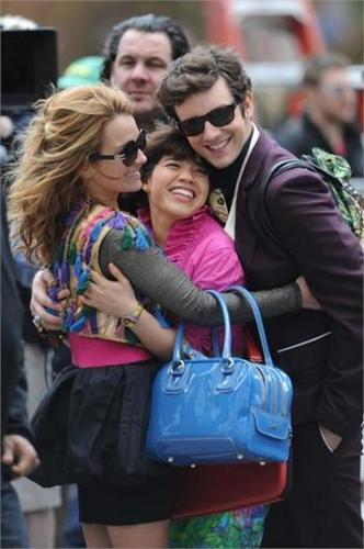  on set of ugly betty - april 23/09