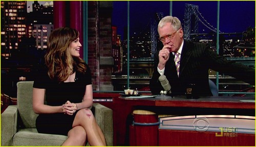  Jennifer On Late tampil with David Letterman