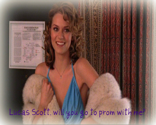  Peyton-Lucas Scott, will 당신 go to prom with me?