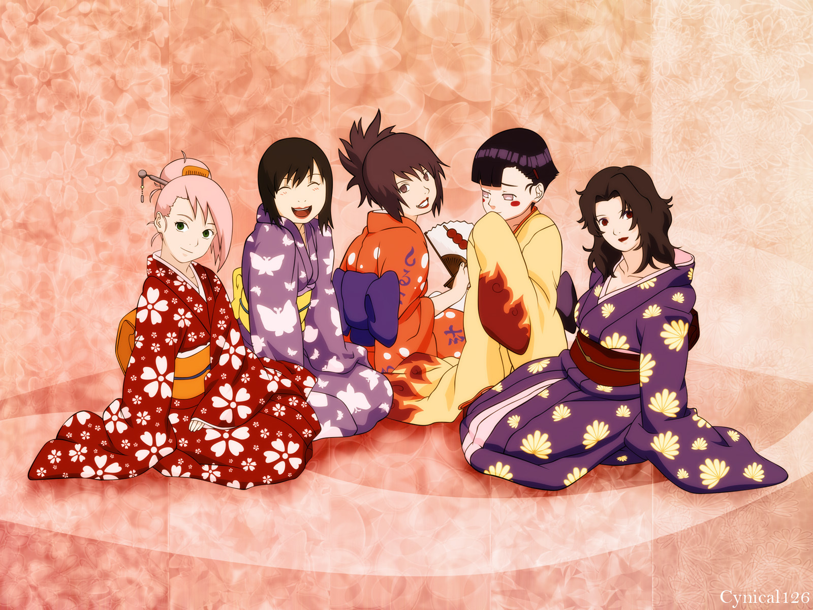 Sakura, Shizune, Anko, Hinata & Kurenai