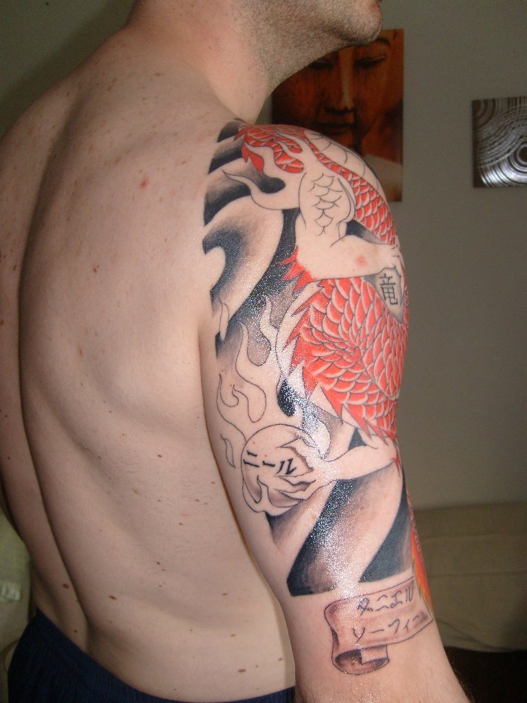 dragon sleeve tattoo designs
