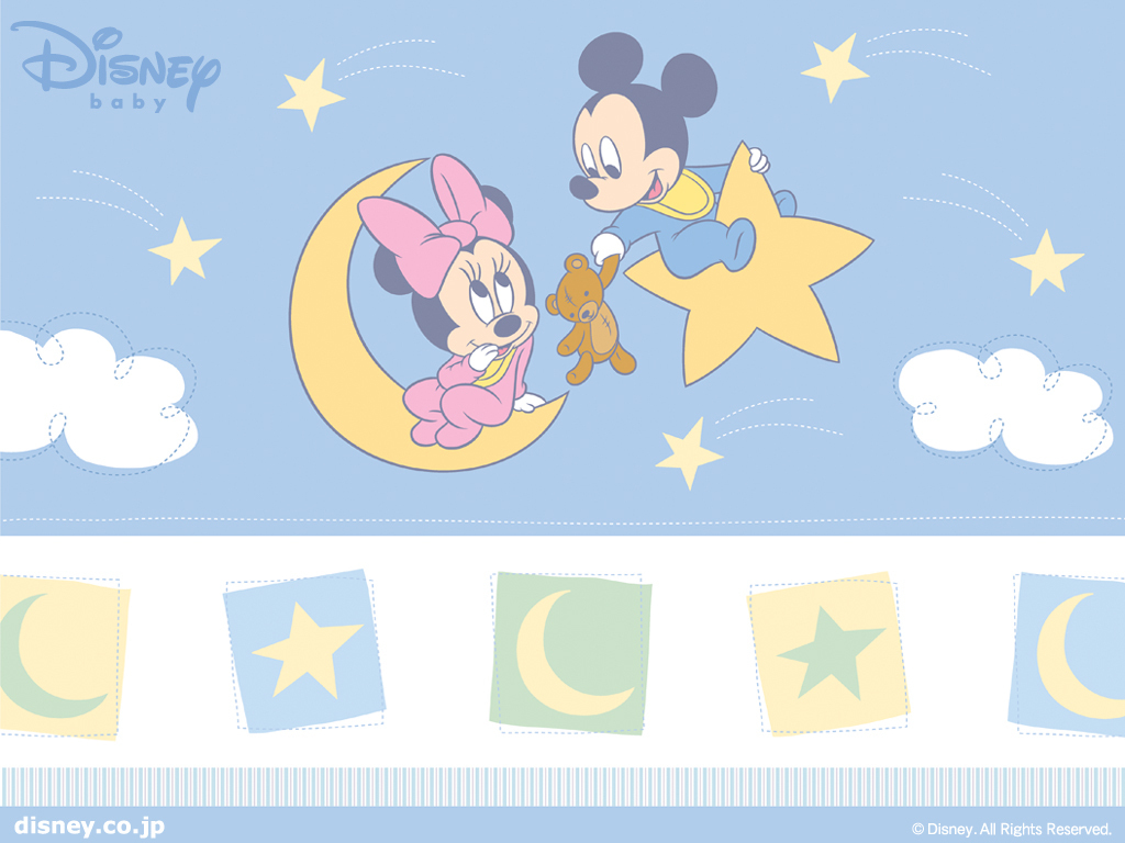 Baby Mickey and Minnie Wallpaper