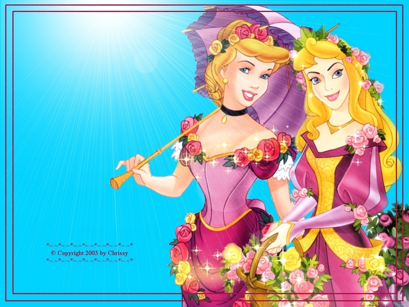 Sleeping Beauty and Cinderella Wallpaper - Disney Princess Wallpaper 