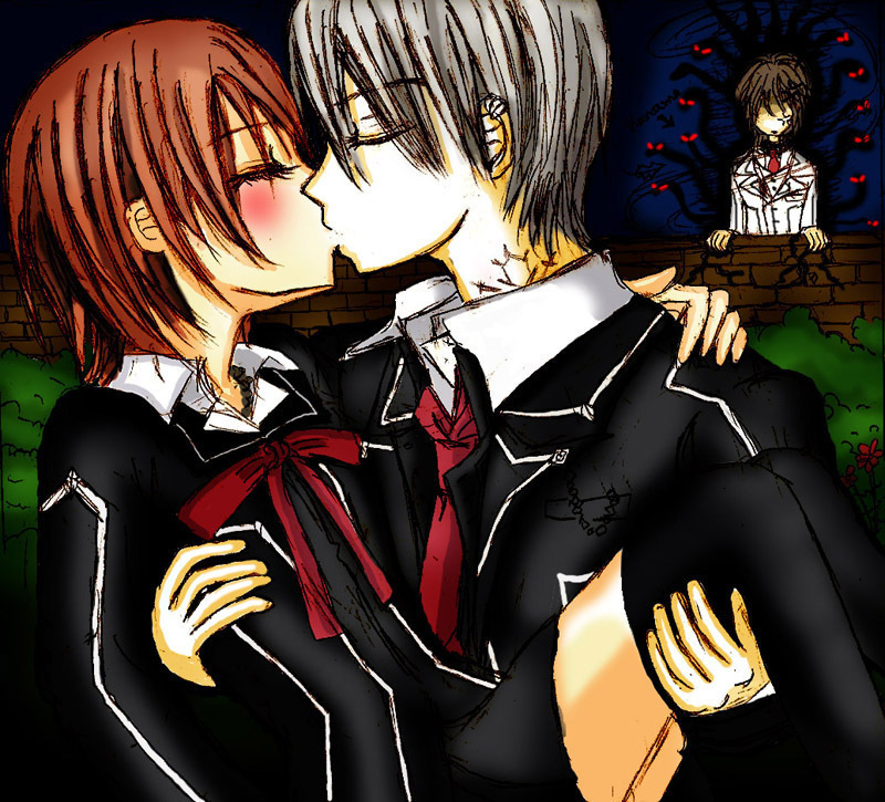 vampire knight zero and yuuki kiss. yuuki amp; zero