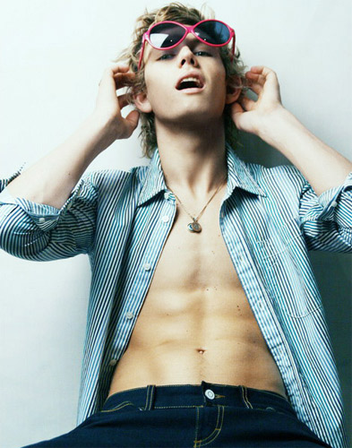 Also, he has abs like the model on the cover of City of Bones.