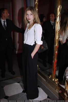 Clemence at Fashion dinner for Aids.