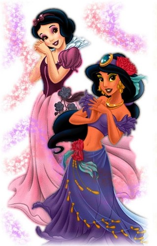  Princesses Snow White and melati, jasmine