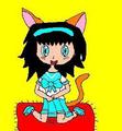 school cat girl - anime fan art