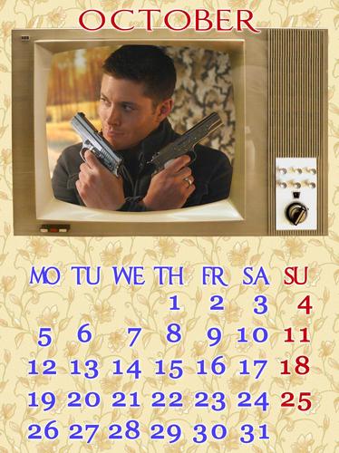  supernatural ''calendar 2009''