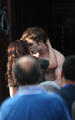 Robert with Kristen on the set of “New Moon” - 27 May - twilight-series photo