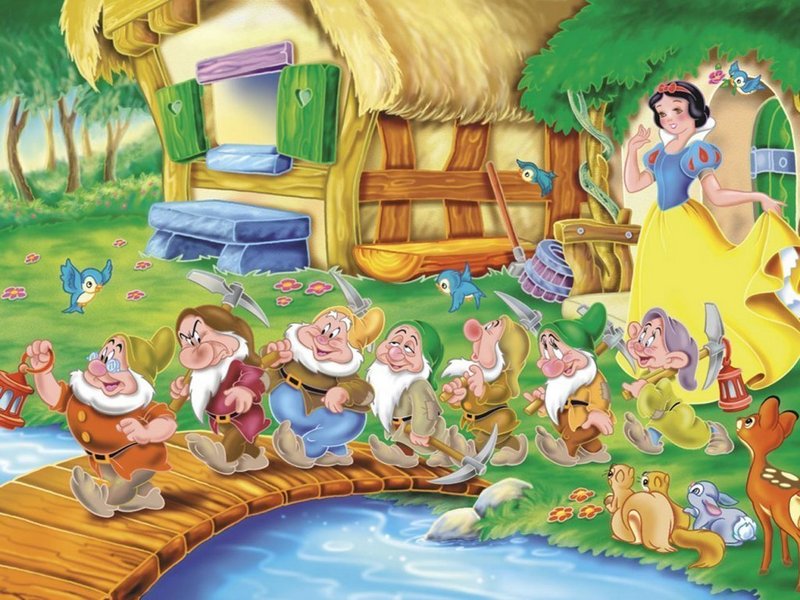 disney characters wallpaper. Dwarfs Wallpaper - Disney