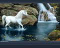 Unicorn By The Waterfall - unicorns photo